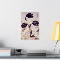 12424270670140036240_2048.jpeg Three Beauties of the Present Day - Kitagawa Utamaro (c. 1792-93) - Japanese Woodblock Poster Print