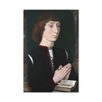 12746682902886734834_2048.jpeg Portrait of a Young Man at Prayer – Hans Memling (c. 1485-1490) – Renaissance Canvas Print