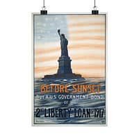12904862860210992251_2048.jpeg Before Sunset - Buy a U.S. Government Bond of the 2nd Liberty Loan - Eugenie De Land (1917) - Patriotic WWI Poster Print