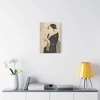 13096137825142559256_2048.jpeg Woman Holding a Fan - Kitagawa Utamaro (c. 1793) - Japanese Woodblock Canvas Print