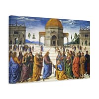 13220436598531070127_2048.jpeg Christ Giving the Keys to St. Peter – Pietro Perugino (c. 1481-1482) – Renaissance Canvas Print