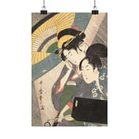 13223533875742224931_2048.jpeg Geisha and Attendant on a Rainy Night – Kitagawa Utamaro (c. 1797) – Japanese Woodblock Poster Print