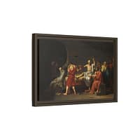13293477562565581947_2048.jpeg The Death of Socrates – Jacques-Louis David (1787) – Classical Framed Canvas Print