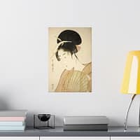 13310283415266116698_2048.jpeg Woman Holding a Round Fan - Kitagawa Utamaro (c. 1792-1802) - Japanese Woodblock Poster Print