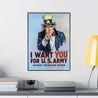 13315851698963334545_2048.jpeg I Want You for U.S. Army (Blue Variant) - James Montgomery Flagg (1917) - Patriotic WWI Poster Print