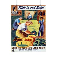 13452159883627261171_2048.jpeg Pitch in and Help! Join the Women's Land Army of the U.S. Crop Corps - Hubert Morley (1944) - Patriotic WWII Poster Print