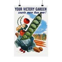 1414377759564009096_2048.jpeg Your Victory Garden Counts More Than Ever! - Hubert Morley (1945) - Patriotic WWII Poster Print