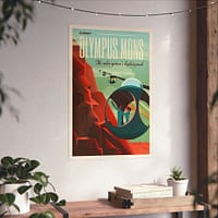 14162706550458565207_2048.jpeg Olympus Mons - The Solar System's Highest Peak - NASA Travel Ad (2015) - Space Age Poster Print