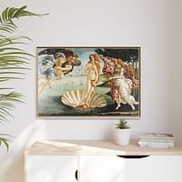 14542451396355138407_2048.jpeg The Birth of Venus – Sandro Botticelli (c. 1485-1486) – Renaissance Framed Canvas Print