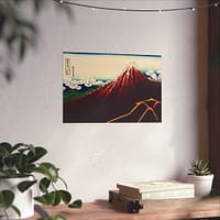 14673867756070031190_2048.jpeg Thunderstorm Beneath the Summit (Sanka Hakuu, Black Fuji) - Katsushika Hokusai (c. 1830-32) - Japanese Woodblock Poster Print