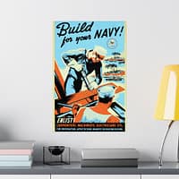 14695511664391855333_2048.jpeg Build for your Navy! Enlist! - R. Muchley (c. 1941-43) - Patriotic WWII Poster Print