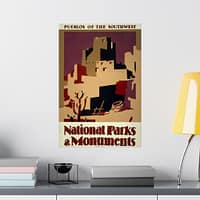 14719358887060592383_2048.jpeg Pueblos of the Southwest: National Parks & Monuments – Works Progress Administration (c. 1930s) – Vintage Travel Poster Print