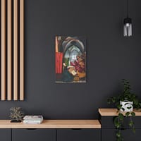 14783451757955402509_2048.jpeg Isenheim Altarpiece (Annunciation panel) – Matthias Grünewald (c. 1512-1516) – Renaissance Canvas Print