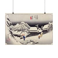 1494163912644261769_2048.jpeg Evening Snow at Kanbara – Utagawa Hiroshige (1833) – Japanese Woodblock Poster Print