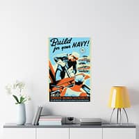 1495157060039047751_2048.jpeg Build for your Navy! Enlist! - R. Muchley (c. 1941-43) - Patriotic WWII Poster Print