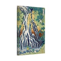 15120291644242749310_2048.jpeg Pilgrims at Kirifuri Waterfall on Mount Kurokami in Shimotsuke Province - Katsushika Hokusai (c. 1831-32) - Japanese Woodblock Canvas Print