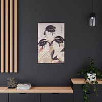 15137419372774715556_2048.jpeg Three Beauties of the Present Day - Kitagawa Utamaro (c. 1792-93) - Japanese Woodblock Canvas Print