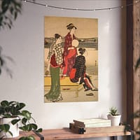 15151488509820070839_2048.jpeg Evening on the Banks of the Sumida River - Torii Kiyonaga (c. 1784-85) - Japanese Woodblock Poster Print