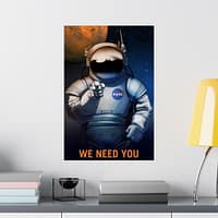 15161856027575155324_2048.jpeg We Need You – NASA Recruitment Ad – Space Age Poster Print
