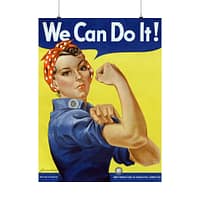 15250655439074701361_2048.jpeg We Can Do It! Rosie the Riveter - J. Howard Miller (1942-1945) - Patriotic WWII Poster Print