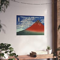 15259587501220403138_2048.jpeg Red Fuji (South Wind, Clear Sky) – Katsushika Hokusai (c. 1830-32) – Japanese Woodblock Poster Print
