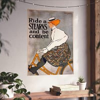 15957512961452003951_2048.jpeg Ride a Stearns and Be Content ad – Edward Penfield (1896) – Art Nouveau Poster Print