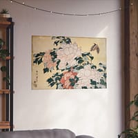 16009643265695374081_2048.jpeg Peonies and Butterfly – Katsushika Hokusai (c. 1833-34) – Japanese Woodblock Poster Print