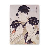 16016066537791650855_2048.jpeg Three Beauties of the Present Day - Kitagawa Utamaro (c. 1792-93) - Japanese Woodblock Canvas Print