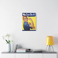 16285986493063068541_2048.jpeg We Can Do It! Rosie the Riveter - J. Howard Miller (1942-1945) - Patriotic WWII Canvas Print