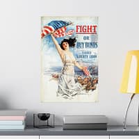 16509758061097742221_2048.jpeg Fight or Buy Bonds - Third Liberty Loan - Howard Chandler Christy (1917) - Patriotic WWI Poster Print
