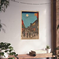 16593557042555462502_2048.jpeg Night View of Saruwaka-machi (Saruwaka-machi Yoru no Kei) - Utagawa Hiroshige (1856) - Japanese Woodblock Poster Print