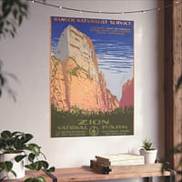 16602510780580264358_2048.jpeg Zion National Park – Works Progress Administration (c. 1938) – Vintage Travel Poster Print