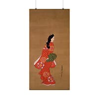 16625726226174827933_2048.jpeg Beauty Looking Back - Hishikawa Moronobu (c. 17th century) - Japanese Woodblock Poster Print