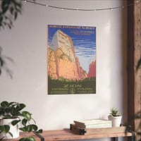 16772219484947154991_2048.jpeg Zion National Park – Works Progress Administration (c. 1938) – Vintage Travel Poster Print