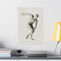 17158671425522936039_2048.jpeg Gipsmodel van Discuswerper - Male Anatomical Study - Jan Veth (c. 1874-1925) - Vintage Art Poster Print
