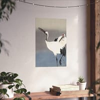 17173771618401916605_2048.jpeg Two Cranes – Ohara Koson (c. 1910) – Japanese Woodblock Poster Print