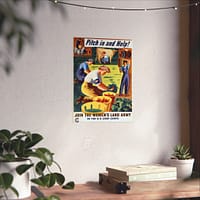1734386503741852759_2048.jpeg Pitch in and Help! Join the Women's Land Army of the U.S. Crop Corps - Hubert Morley (1944) - Patriotic WWII Poster Print