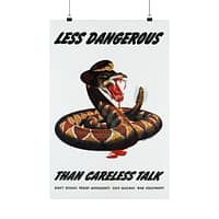 17517800693421467566_2048.jpeg Less Dangerous Than Careless Talk - Albert Dorne (1944) - Patriotic WWII Poster Print