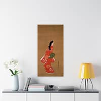 17718232574650102641_2048.jpeg Beauty Looking Back - Hishikawa Moronobu (c. 17th century) - Japanese Woodblock Poster Print