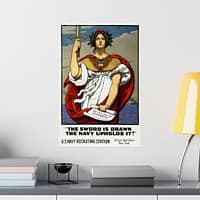 17783560325436301899_2048.jpeg The Sword is Drawn, the Navy Upholds it! - Kenyon Cox (1917) - Patriotic WWI Poster Print