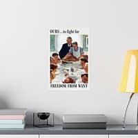 17820760478858022382_2048.jpeg OURS... to fight for - Freedom From Want - Norman Rockwell (1943) - Patriotic WWII Poster Print