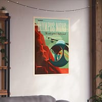 17853942213911562046_2048.jpeg Olympus Mons - The Solar System's Highest Peak - NASA Travel Ad (2015) - Space Age Poster Print