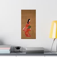 17898821968960782839_2048.jpeg Beauty Looking Back - Hishikawa Moronobu (c. 17th century) - Japanese Woodblock Poster Print