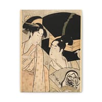 17946979918402806836_2048.jpeg Woman and Fan Vendor - Kitagawa Utamaro (c. 1790s) - Japanese Woodblock Canvas Print