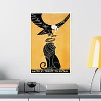 18260861510940202549_2048.jpeg America's tribute to Britain - Fred G. Cooper (1918) - Patriotic WWII Poster Print