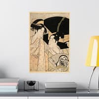 18328908562752989628_2048.jpeg Woman and Fan Vendor - Kitagawa Utamaro (c. 1790s) - Japanese Woodblock Poster Print