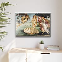 2161730999754601767_2048.jpeg The Birth of Venus – Sandro Botticelli (c. 1485-1486) – Renaissance Framed Canvas Print