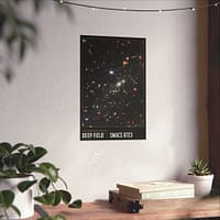 2163882073564472066_2048.jpeg Deep Field - NIRCam Compass Image - NASA James Webb Space Telescope - Space Age Poster Print