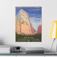 2334420625181841367_2048.jpeg Zion National Park – Works Progress Administration (c. 1938) – Vintage Travel Poster Print