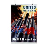 2596318380706933442_2048.jpeg United We Are Strong - United We Will Win - Henry Koerner (1943) - Patriotic WWII Poster Print